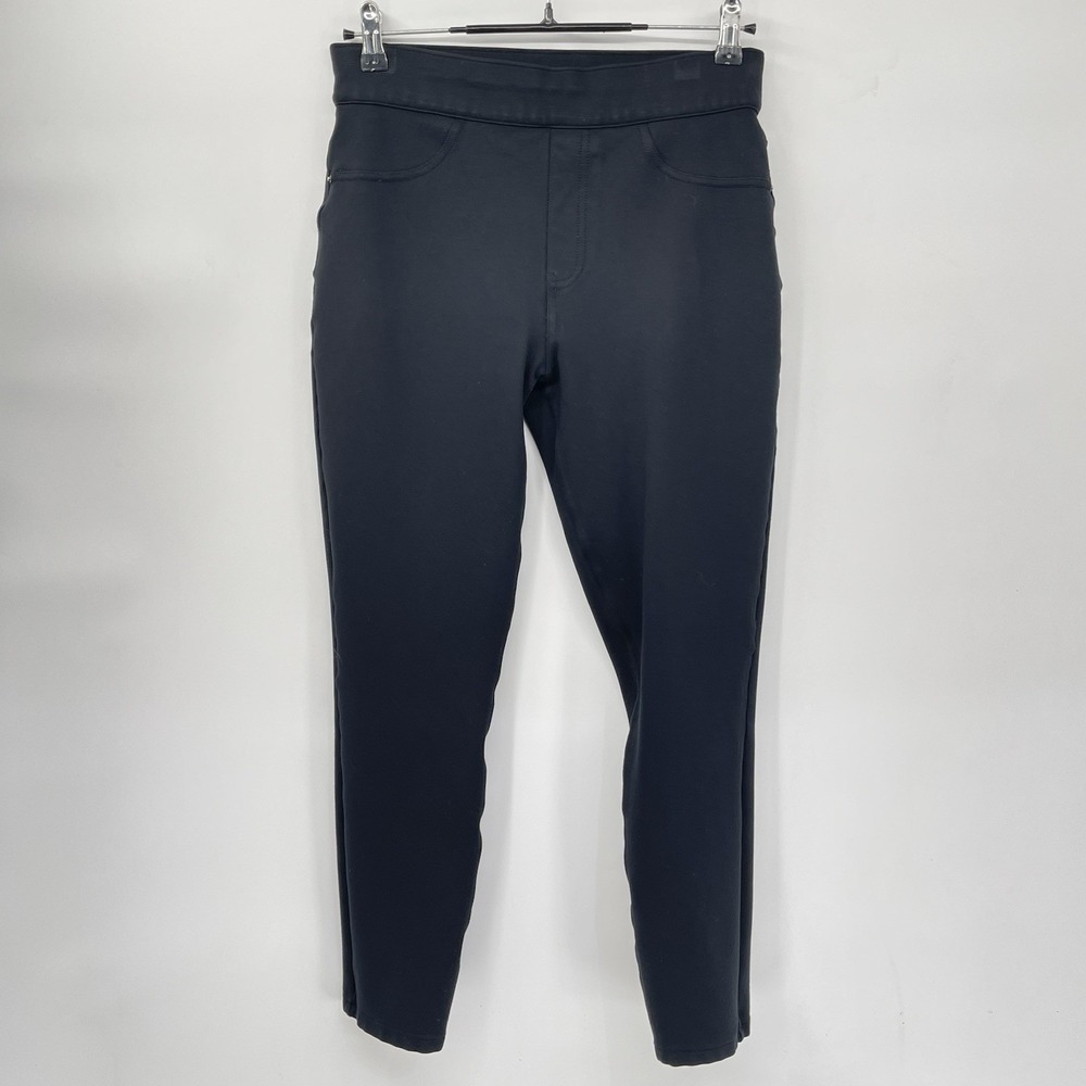 Spanx Size‎ M The Perfect Pant Slim Skinny Women Black Ponte High Rise Trousers